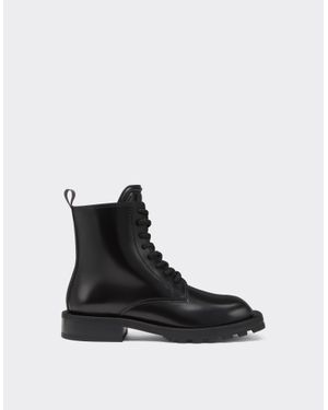 Ferrari Brushed Leather Ankle Boot - Black