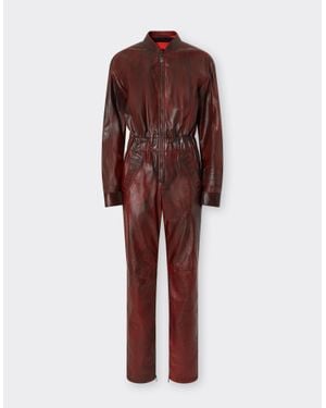 Ferrari Reconditioned By Leather Tracksuit For The 2026 Silverstone Grand Prix - Red