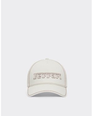 Ferrari Baseball Cap With Logo - White