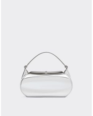 Ferrari Mirrored Leather Handbag - White