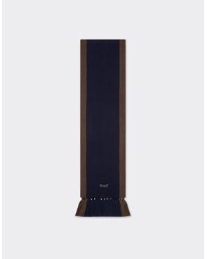 Ferrari Wool And Cotton Scarf With Livery Motif - Blue