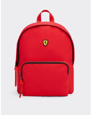 Ferrari Mochila De Tejido Técnico Con El Escudo De - Rojo