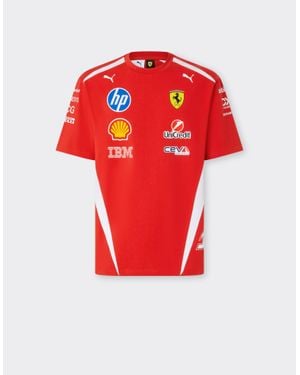 Ferrari Leclerc Replica Drivers Authentic 2026 Puma For Scuderia Hp T-Shirt - Red