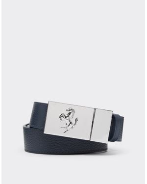 Ferrari Ceinture Réversible En Cuir - Bleu