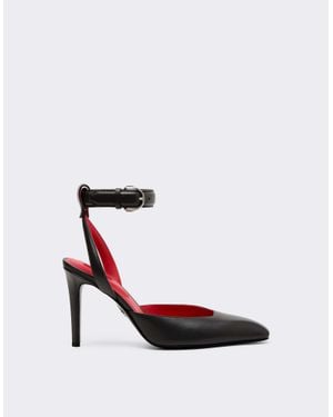 Ferrari Leather Heeled Sandal - White