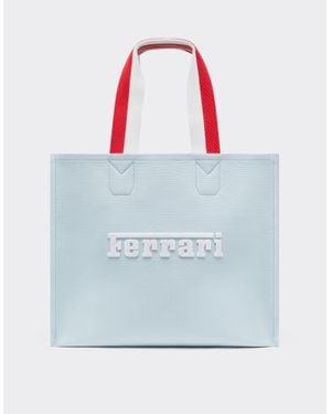 Ferrari X Charles Leclerc Canvas Tote Bag - Blue