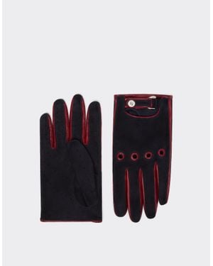 Ferrari Suede Driving Gloves - Blue