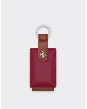 Ferrari Leather Keyring For Amuleto Key - Red