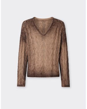Ferrari Linen And Cashmere Knit - Brown