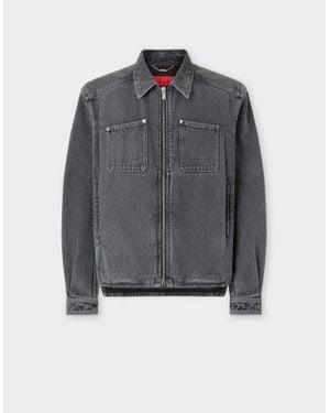 Ferrari Dark Marbled Denim Jacket - Grey