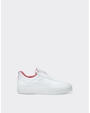 Ferrari Nappa Leather Trainers With Embossed Logo - White