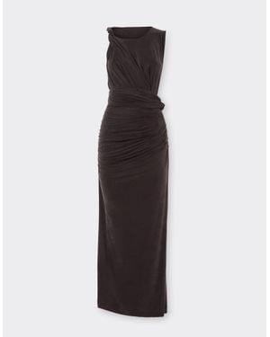 Ferrari Sleeveless Draped Dress - Multicolour