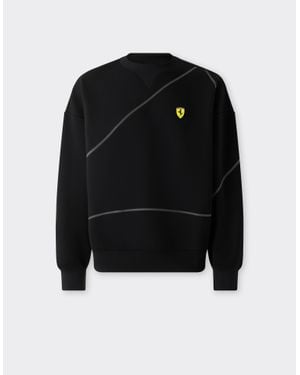 Ferrari Long-Sleeve Scuba Fabric Shirt - Black
