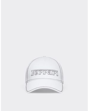 Ferrari Baseball Cap With Logo - White