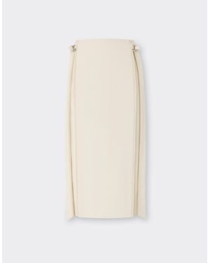 Ferrari Malfilè Cotton Skirt - White