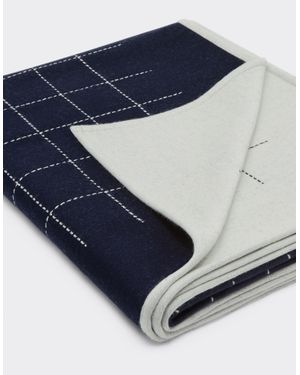Ferrari Two-Tone Wool Blanket - Blue