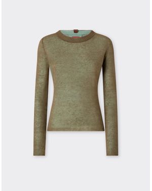 Ferrari Linen Cashmere And Silk Turtleneck Sweater - Green