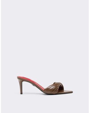 Ferrari Leather Mules With Carved Fringes - Multicolour