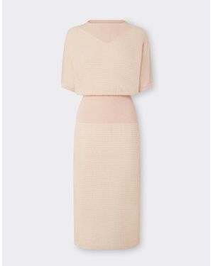 Ferrari Linen And Cotton Knit Dress - Natural