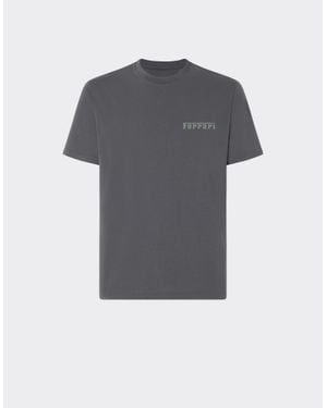 Ferrari Cotton T-Shirt With Logo - Grey