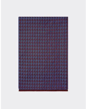 Ferrari Wool And Silk Scarf With Prancing Horse Jacquard - Purple
