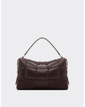 Ferrari Minibolso Gt Soft De Piel Acolchada - Marrón