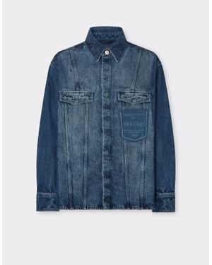 Ferrari Giacca Overshirt Reconditioned By - Blu