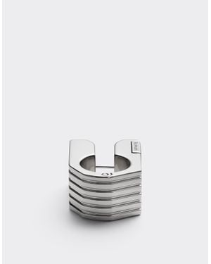 Ferrari Textured Metal Ring - White