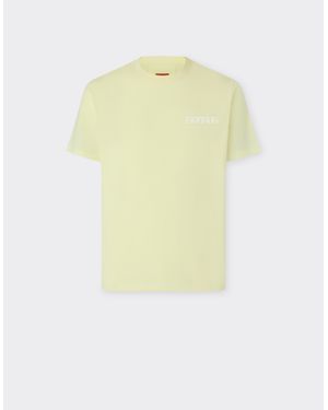 Ferrari Cotton T-Shirt With Logo - Yellow