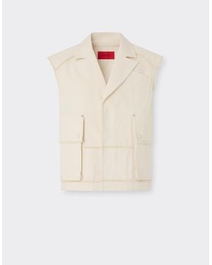 Ferrari Malfilè Cotton Vest - White