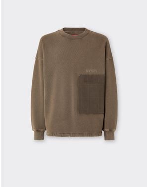 Ferrari Cotton Sweatshirt With Pocket - Natural