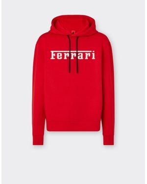 Ferrari Scuba Sweatshirt With Logo - Red