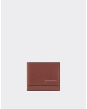 Ferrari Leather Folding Wallet With Livery Pattern - White