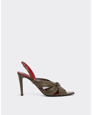 Ferrari Leather Slingback Sandal - White