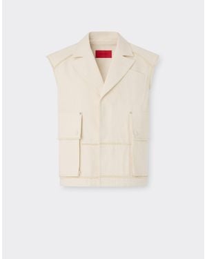 Ferrari Malfilè Cotton Vest - White
