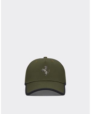 Ferrari Baseball Cap With Metal Prancing Horse - Green