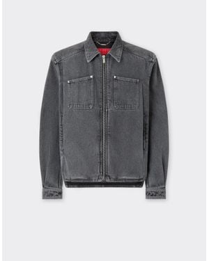 Ferrari Dark Marbled Denim Jacket - Grey