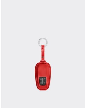 Ferrari Porte-Clés En Cuir Brillant - Rouge