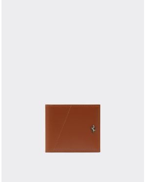 Ferrari Cartera Horizontal En Piel Lisa - Blanco