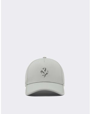 Ferrari Baseballkappe Mit Springendem Pferd Aus Metall - Weiß