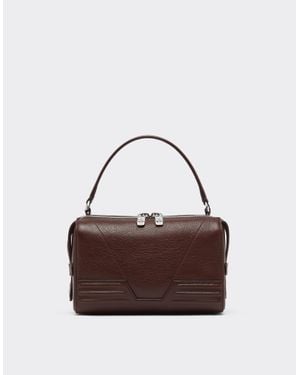Ferrari Bolso Bandolera Gt En Piel Granata - Marrón
