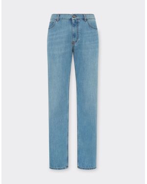 Ferrari Five-Pocket Denim Pants - Blue