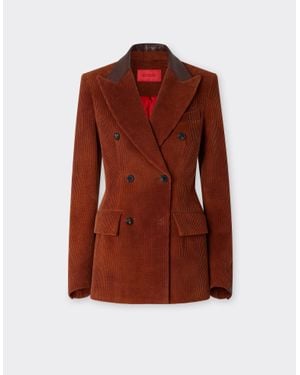 Ferrari Double-Breasted Blazer - Brown