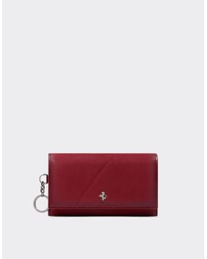 Ferrari Nubuck Eyeglass Case - Red