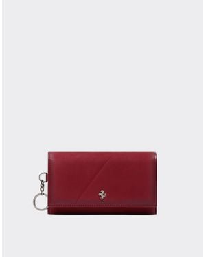 Ferrari Nubuck Eyeglass Case - Red