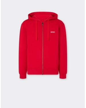 Ferrari Felpa Con Cappuccio - Rosso