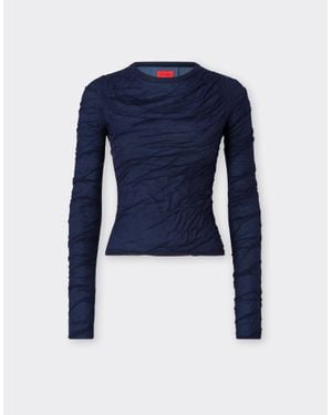 Ferrari Slim Fit Wool And Cotton Jumper - Blue