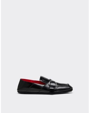 Ferrari Brushed Leather Loafers - White