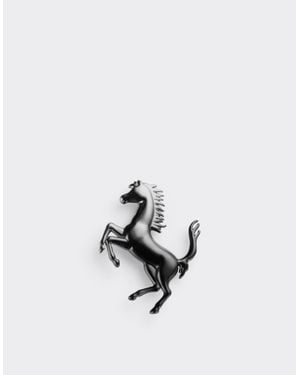 Ferrari Brooch With Prancing Horse - White