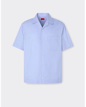 Ferrari Cotton Shirt With Monogram Pattern - Blue